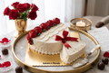 Romantic Red Roses Floral Chocolate Cake