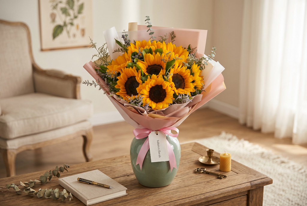 Golden Glow – 10 Premium Sunflowers