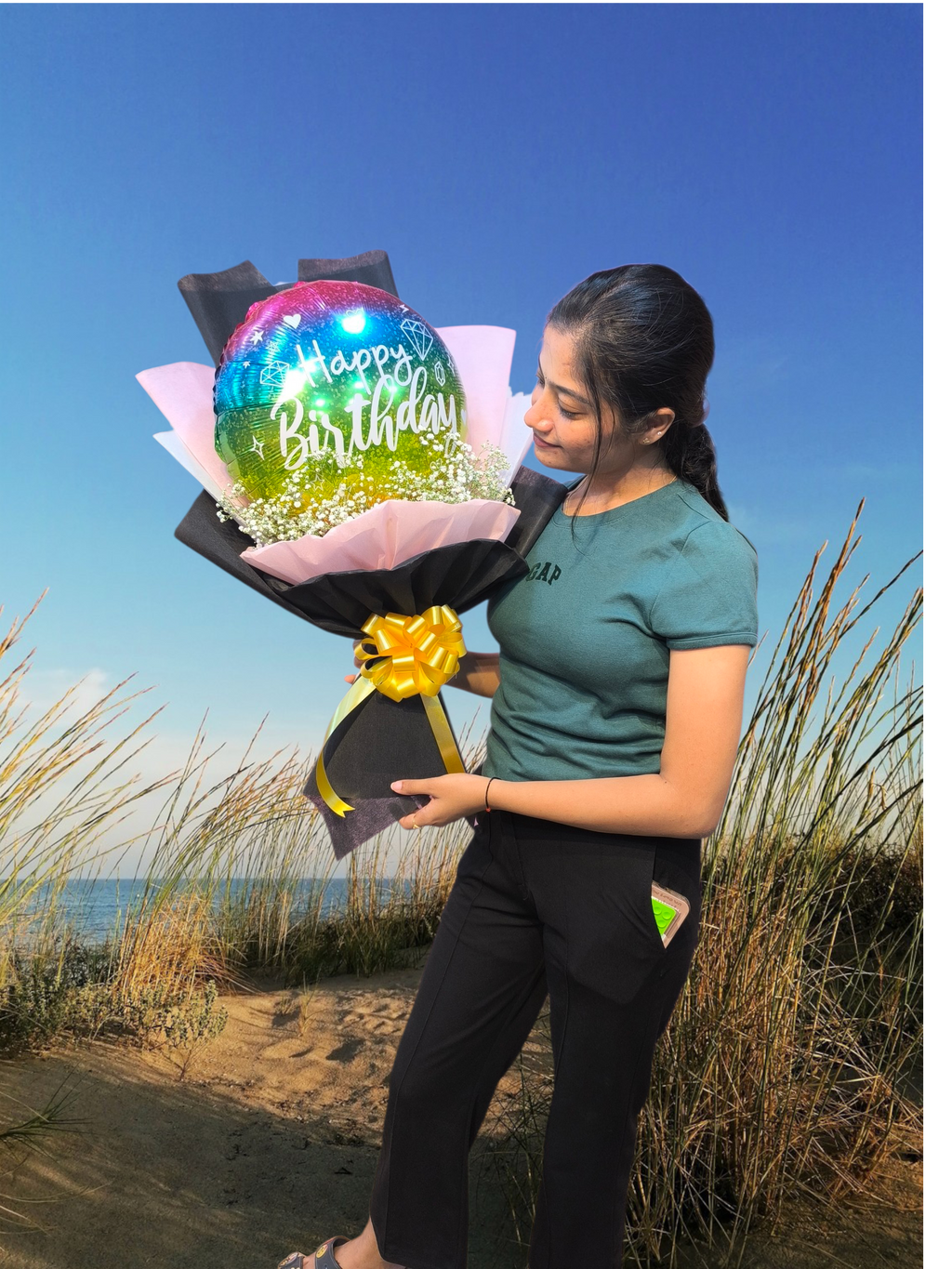 Happy Birthday Foil Balloon Bouquet