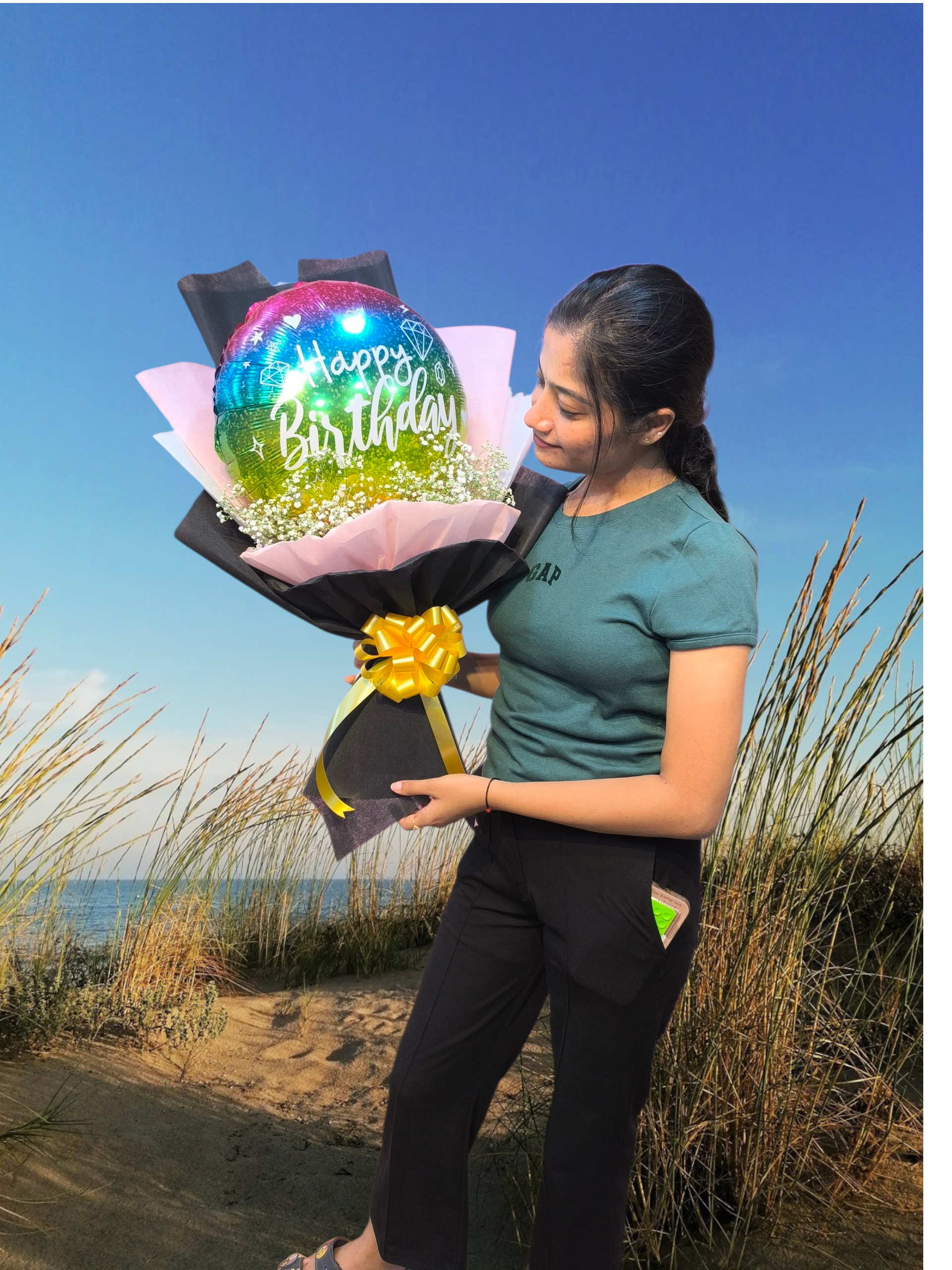 Happy Birthday Foil Balloon Bouquet