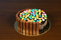 Delightful KitKat Gems Cake