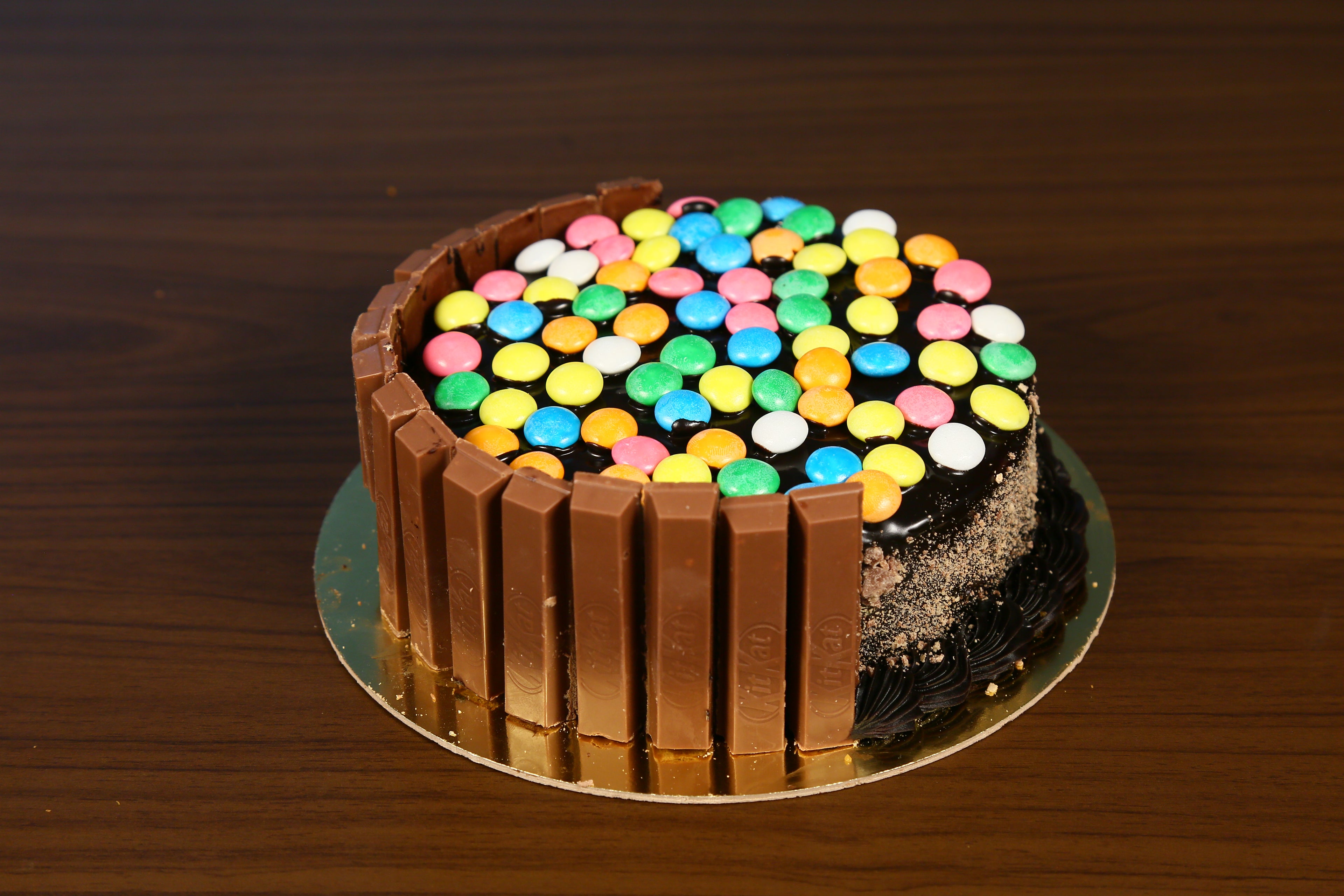 Delightful KitKat Gems Cake