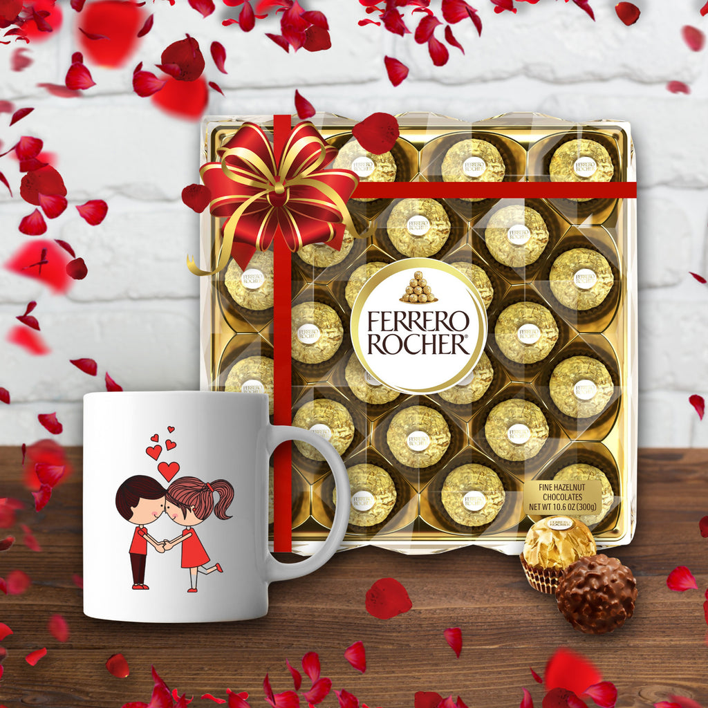 Personalized Mug Printing with Ferrero Rocher Chocolates