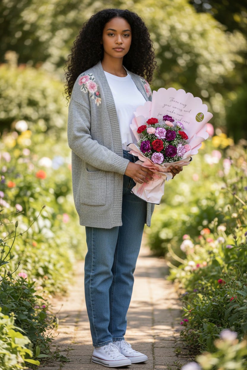 Colorful Charm - 15 Mixed Carnations