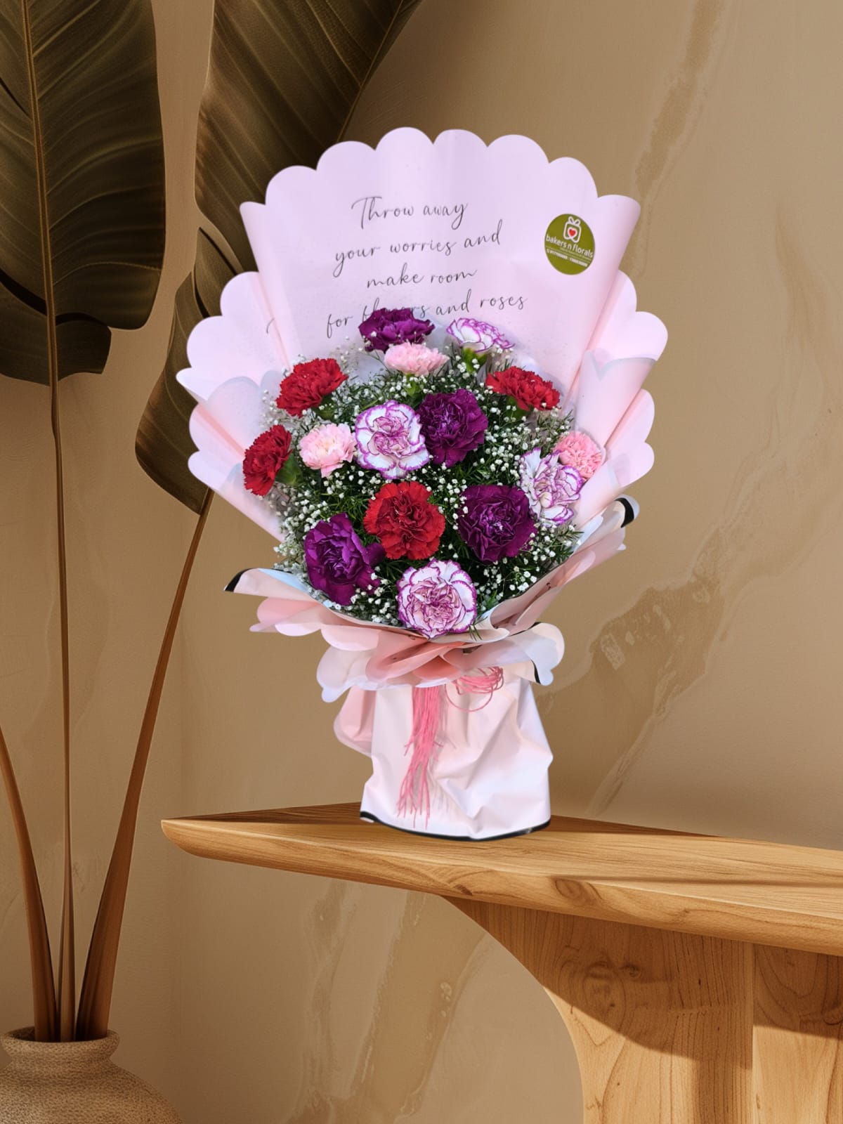 Colorful Charm - 15 Mixed Carnations