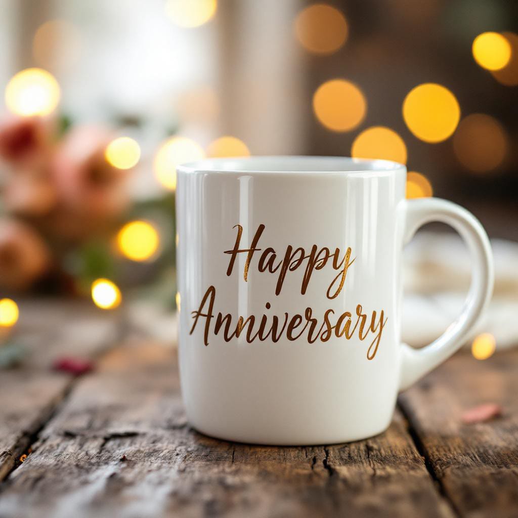Happy Anniversary Printed Mug