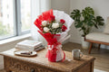 Dual Delight - Red and White 6 Roses Bouquet