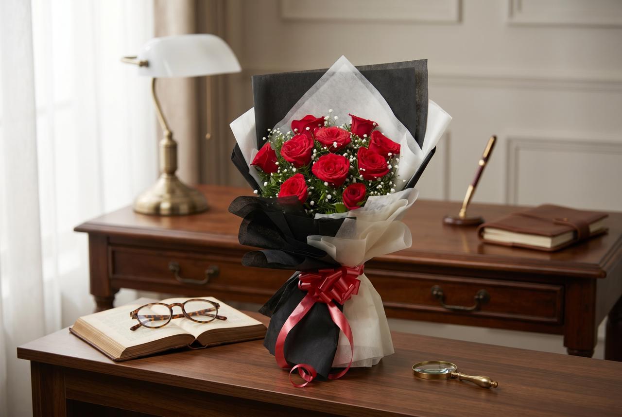 Pure Love 10 Red Roses Bouquet