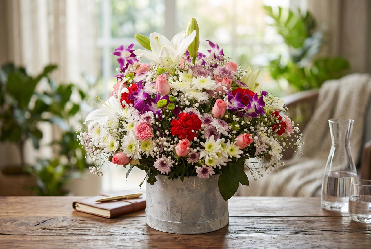 Garden of Dreams - Exotic Mixed Flower Box Arrangement