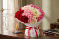 Blooming Rows - 50 Premium Roses Arrangement