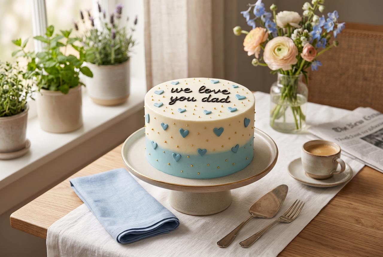 We Love You Dad Chocolate Cake
