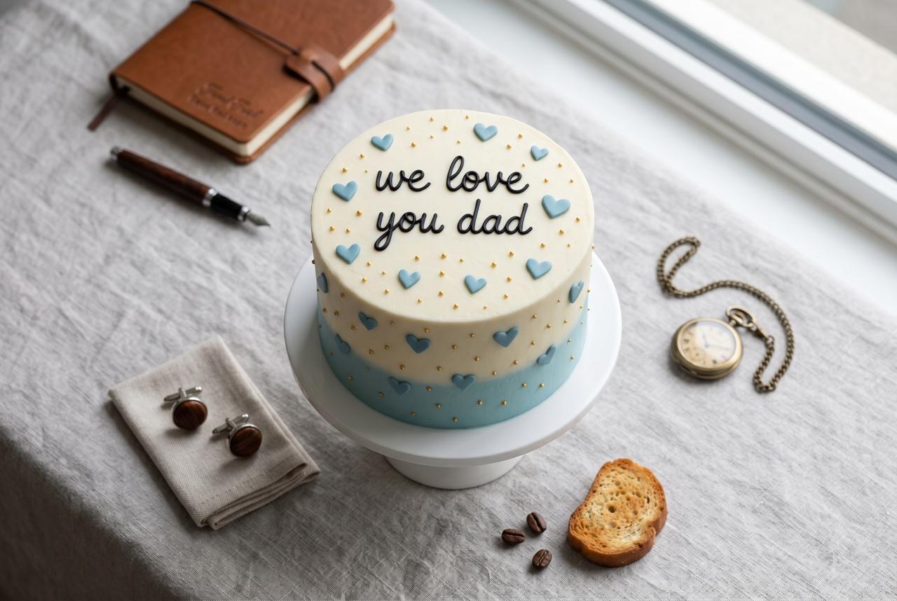 We Love You Dad Chocolate Cake