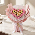 Love in Bloom — Pink Roses & Ferrero Rocher