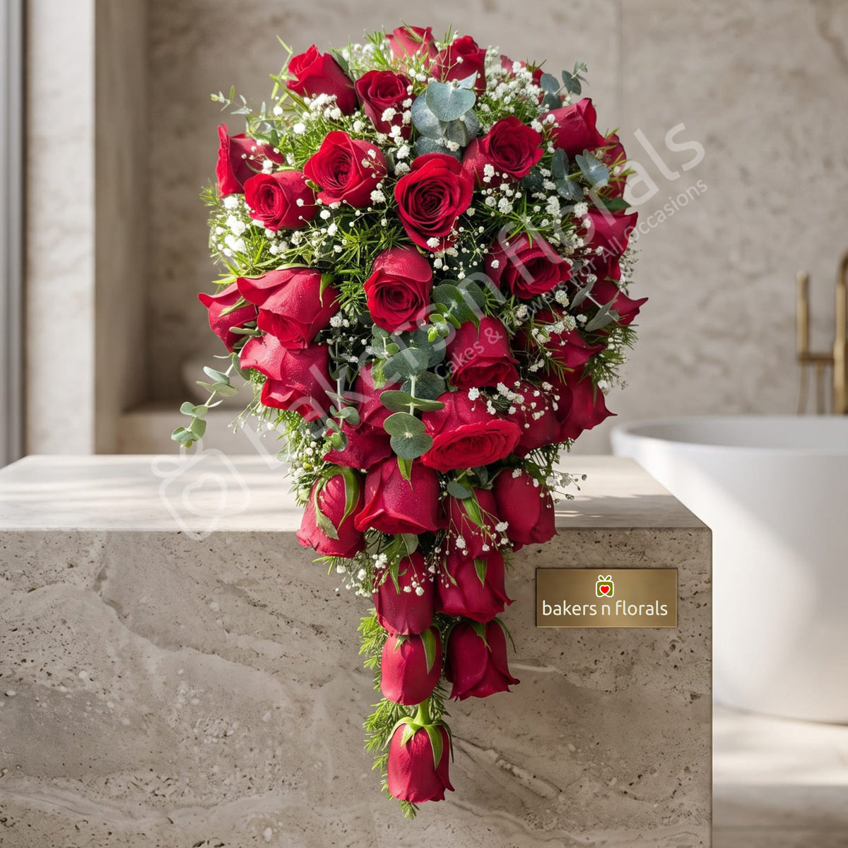 Forever Yours – Red Roses Bridal Bouquet