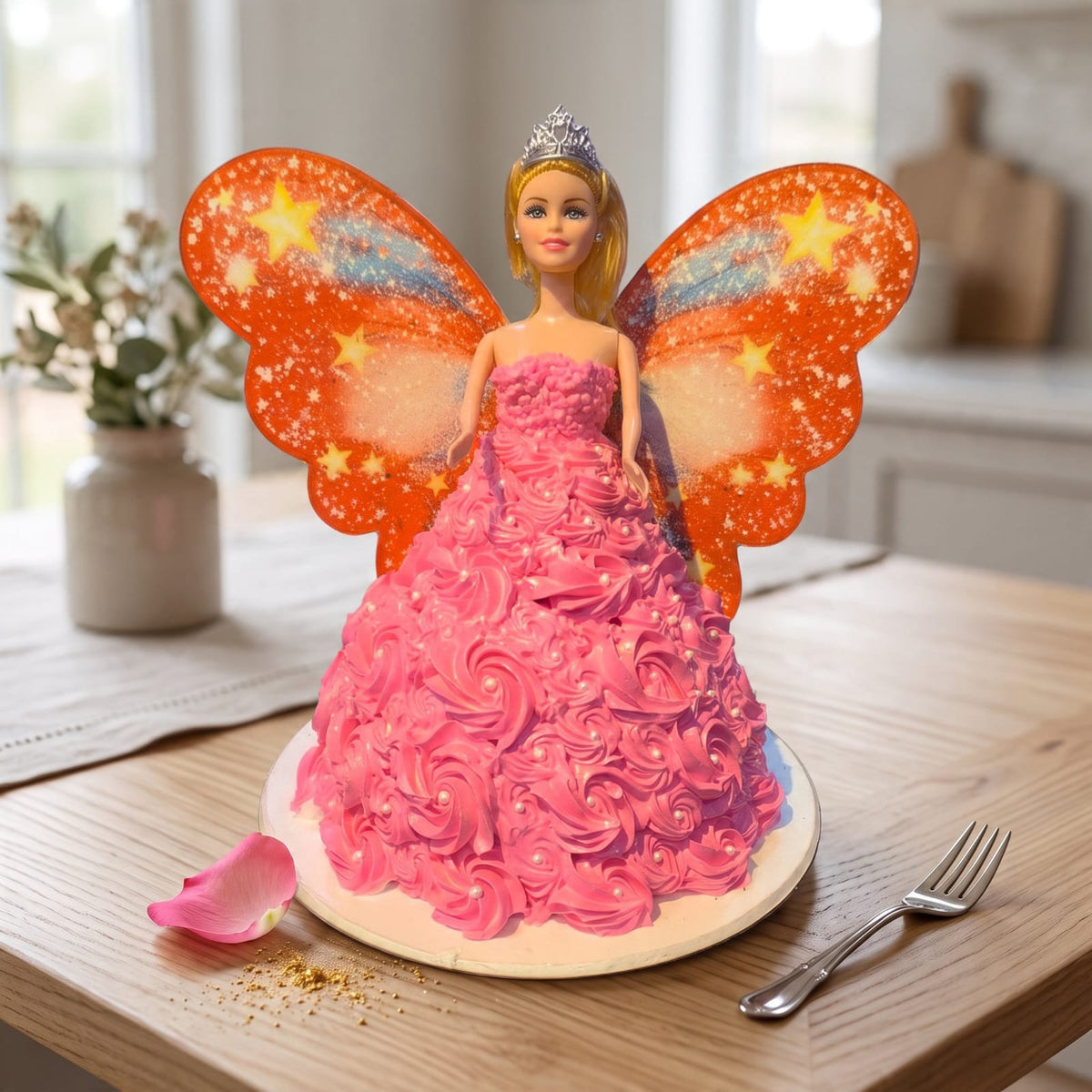 Barbie Doll Cake with Wings – 1.5 kg