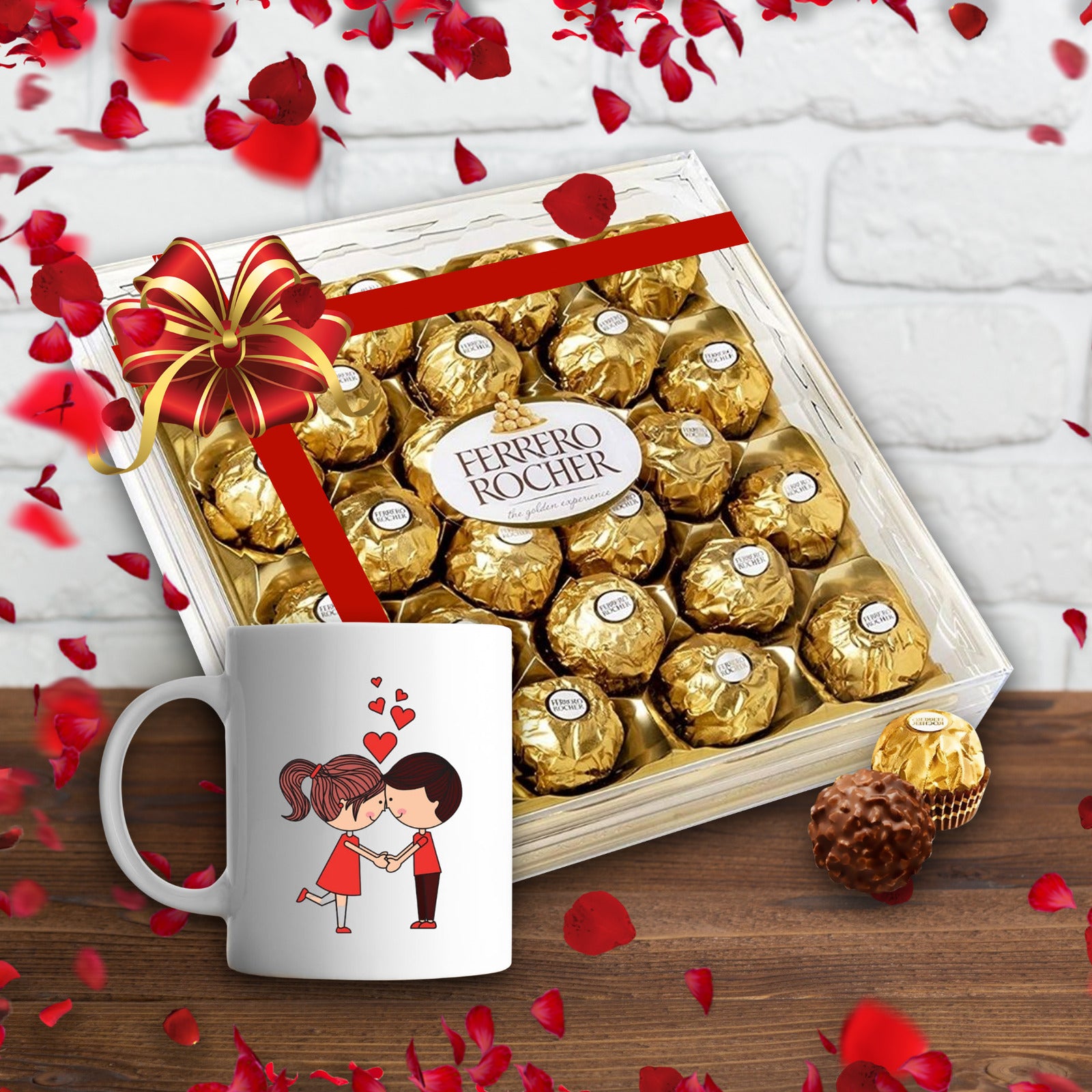 Personalized Mug Printing with Ferrero Rocher Chocolates