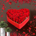 Love's Embrace - 50 Red Roses Heart shape arrangement