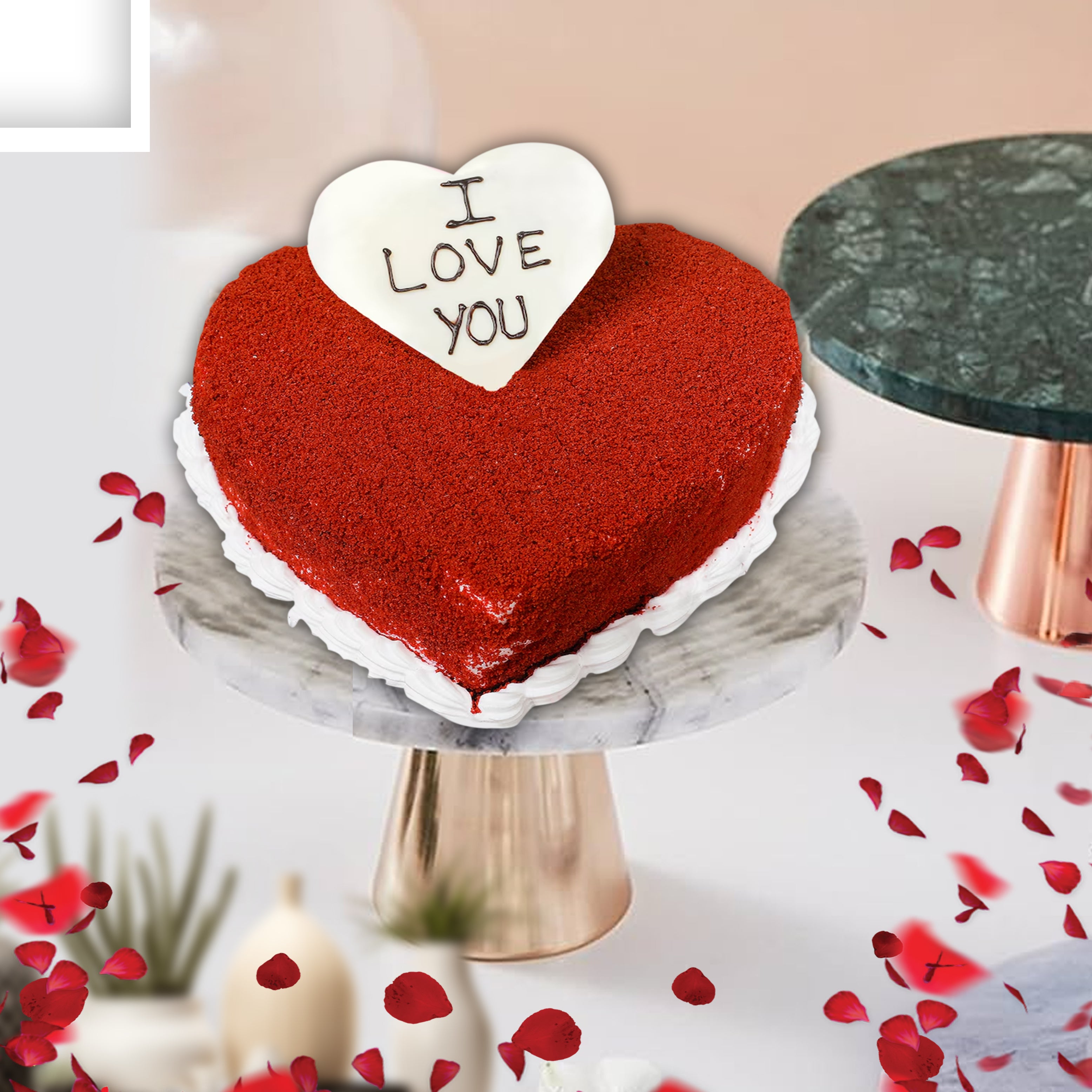 I Love You Heart Shape Red Velvet Cake