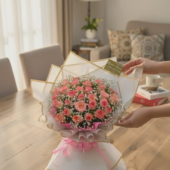 Grand Romance –  Premium Jumilia Roses Bouquet