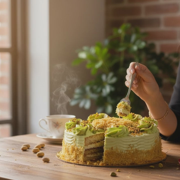 Heavenly Rich Kunafa Cake