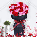 Dual Harmony - Red & Pink Roses Bouquet