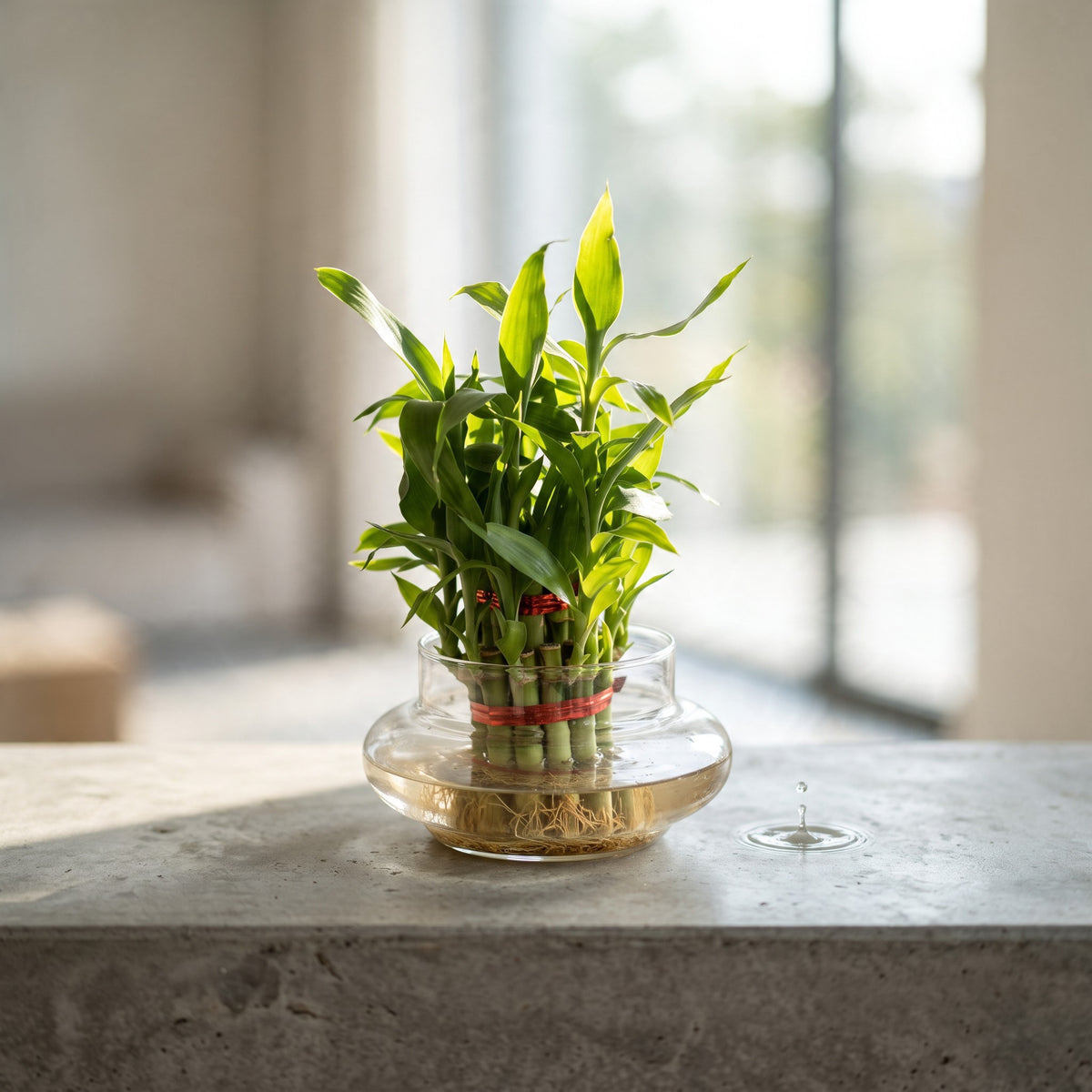 3-Layer Lucky Bamboo in Glass Vase