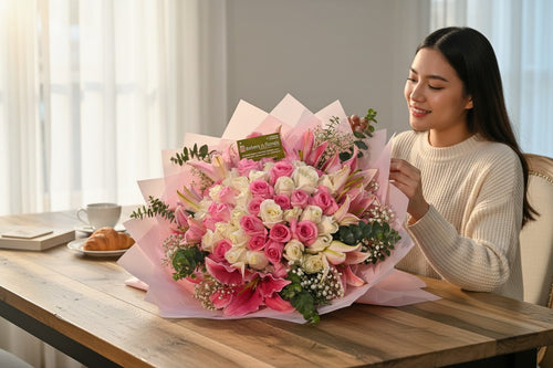 Blush & Bloom Premium Bouquet