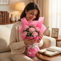 Soft Whispers — 6 Pink Carnation Bouquet