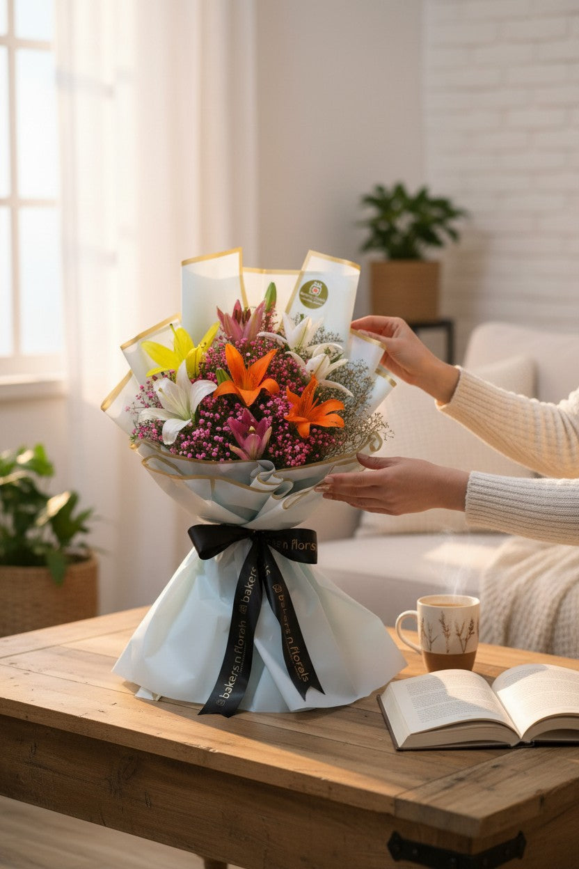 Luxe Mixed Lilies Bouquet