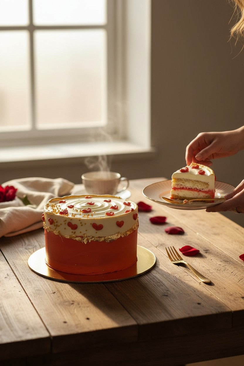 Love at First Bite – Romantic Little Hearts Cake