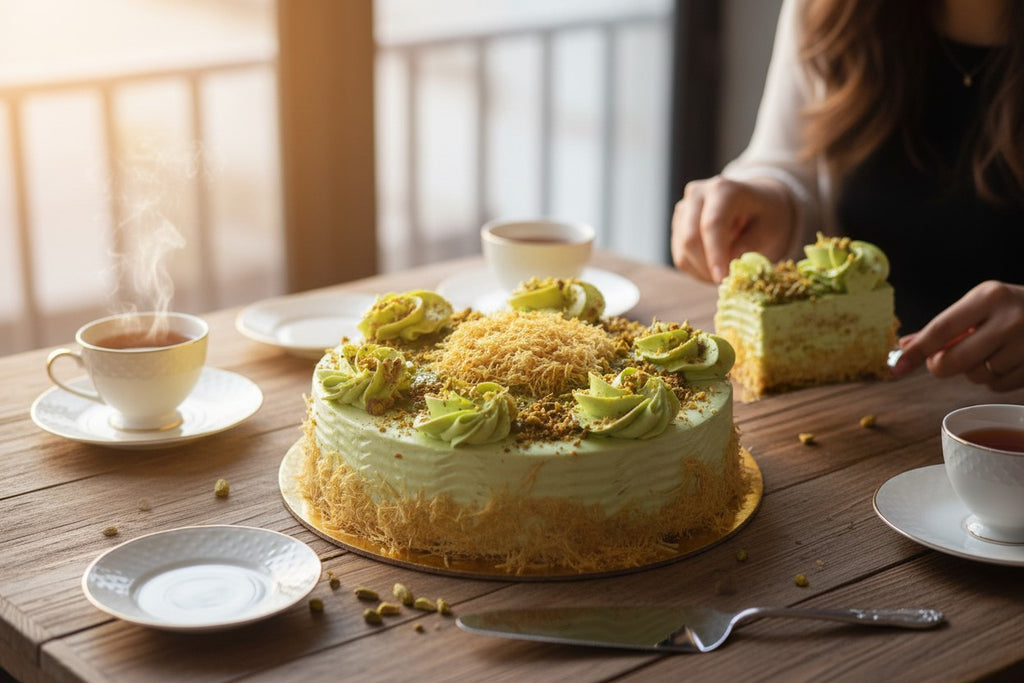Heavenly Rich Kunafa Cake