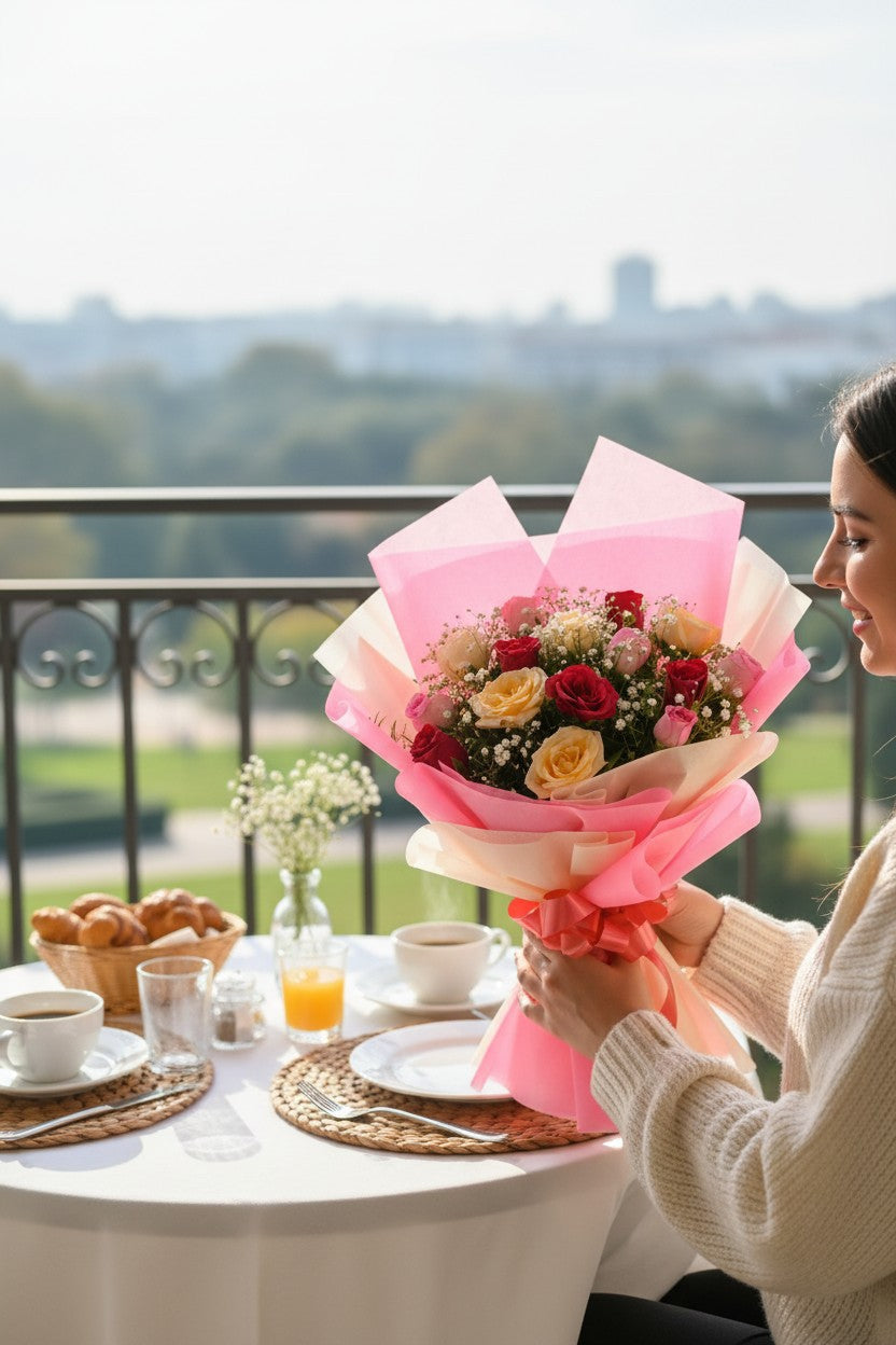 Luxe Mixed Roses Bouquet