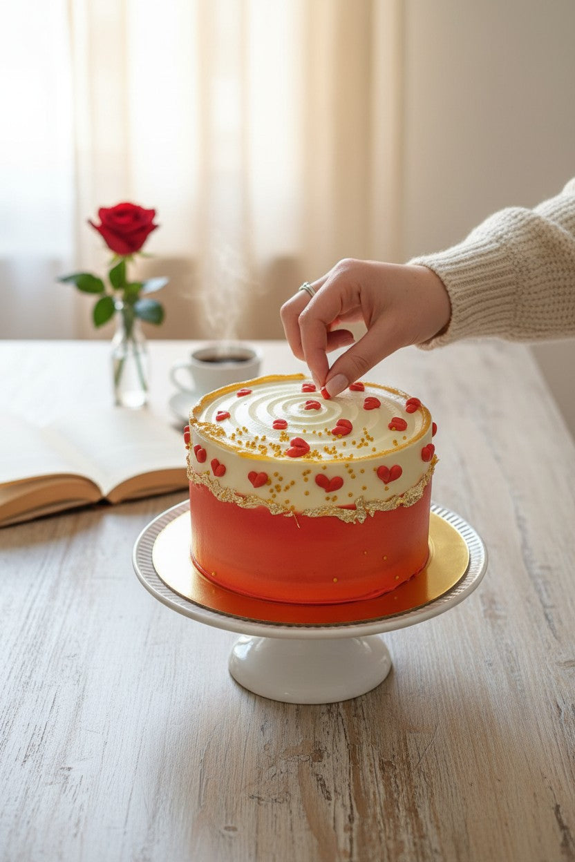 Love at First Bite – Romantic Little Hearts Cake