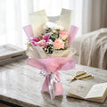 Pink Whisper Lily & Rose Bouquet