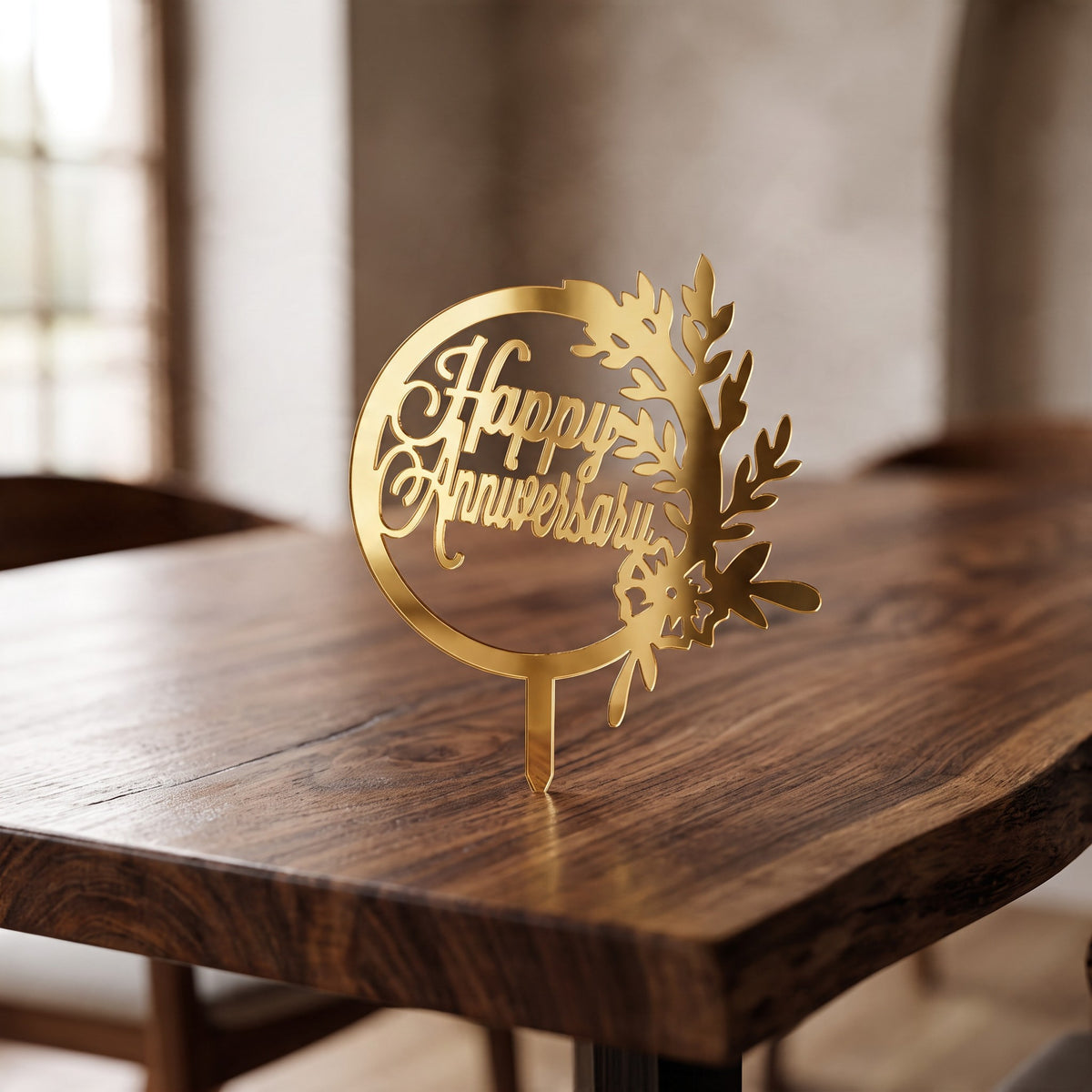 Anniversary Acrylic Cake Topper