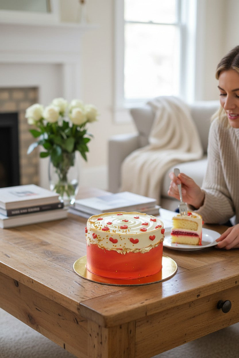 Love at First Bite – Romantic Little Hearts Cake