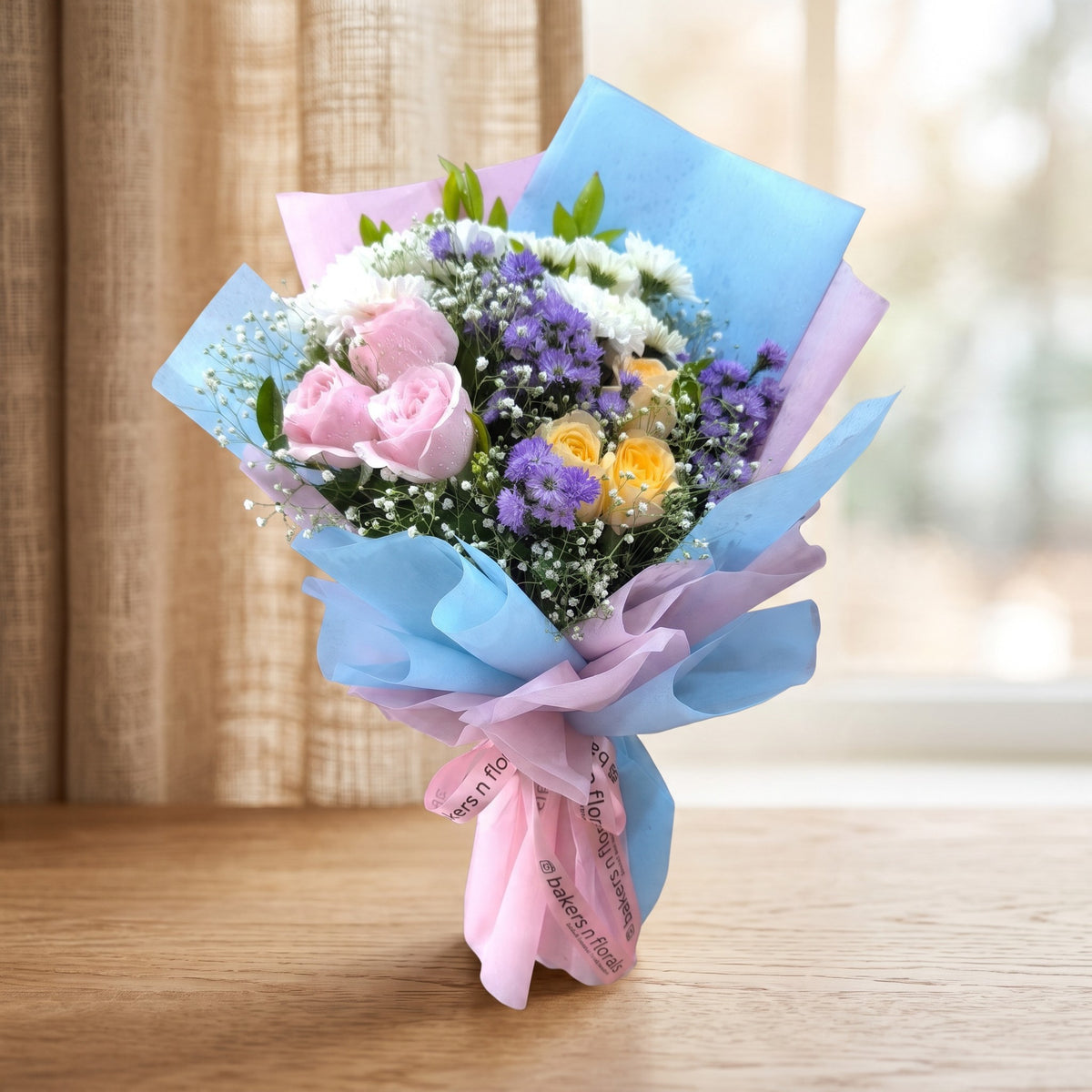 Pastel Harmony Rose & Daisy Bouquet