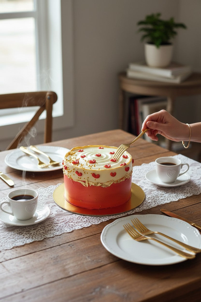 Love at First Bite – Romantic Little Hearts Cake