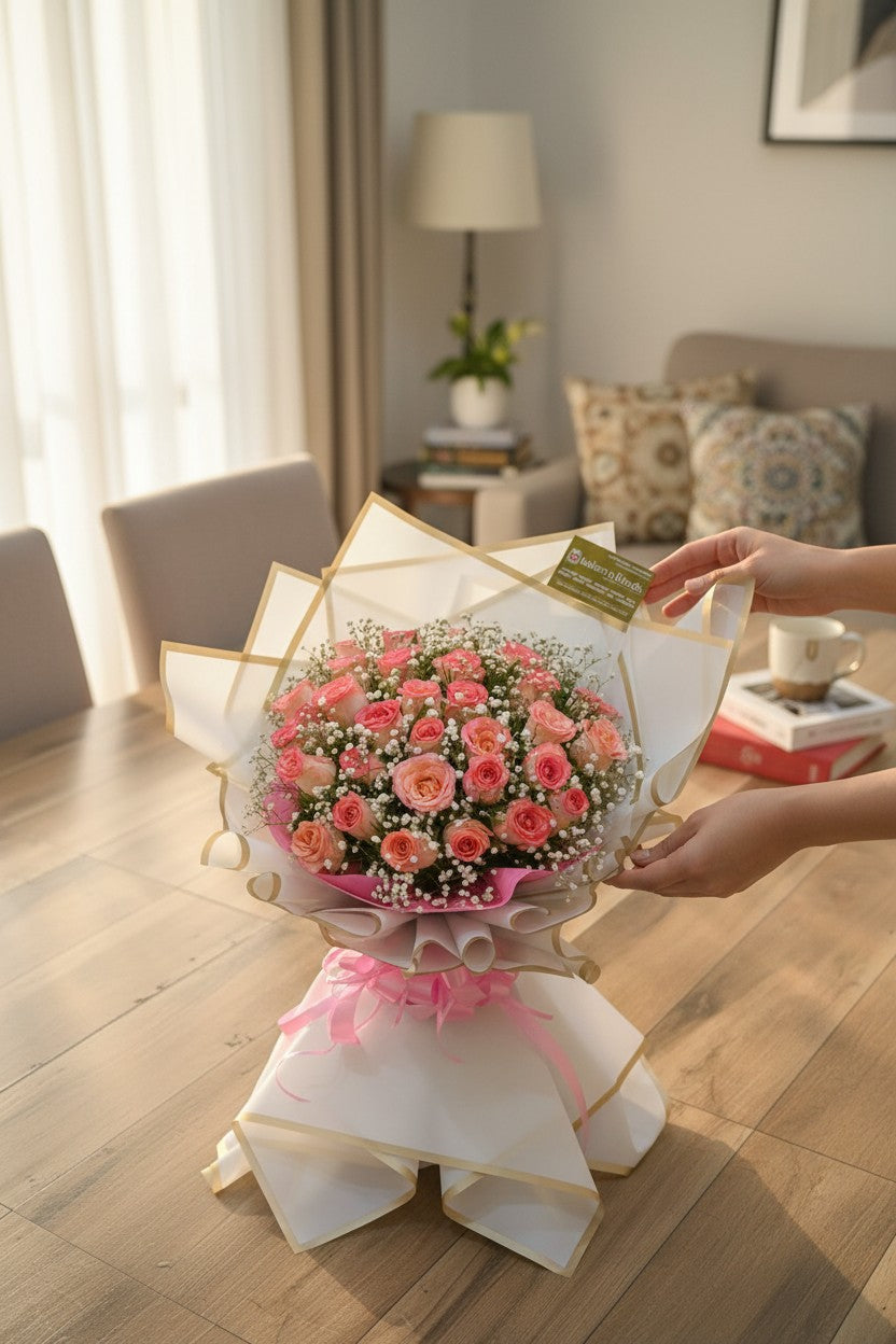 Grand Romance –  Premium Jumilia Roses Bouquet
