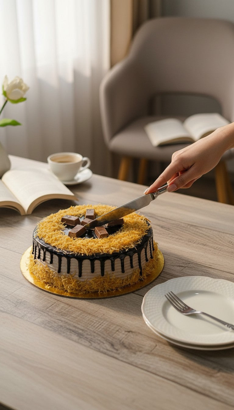 Kunafa KitKat Cake