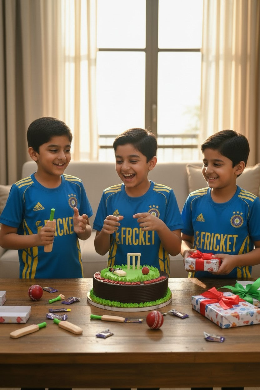 Cricket Theme Cake