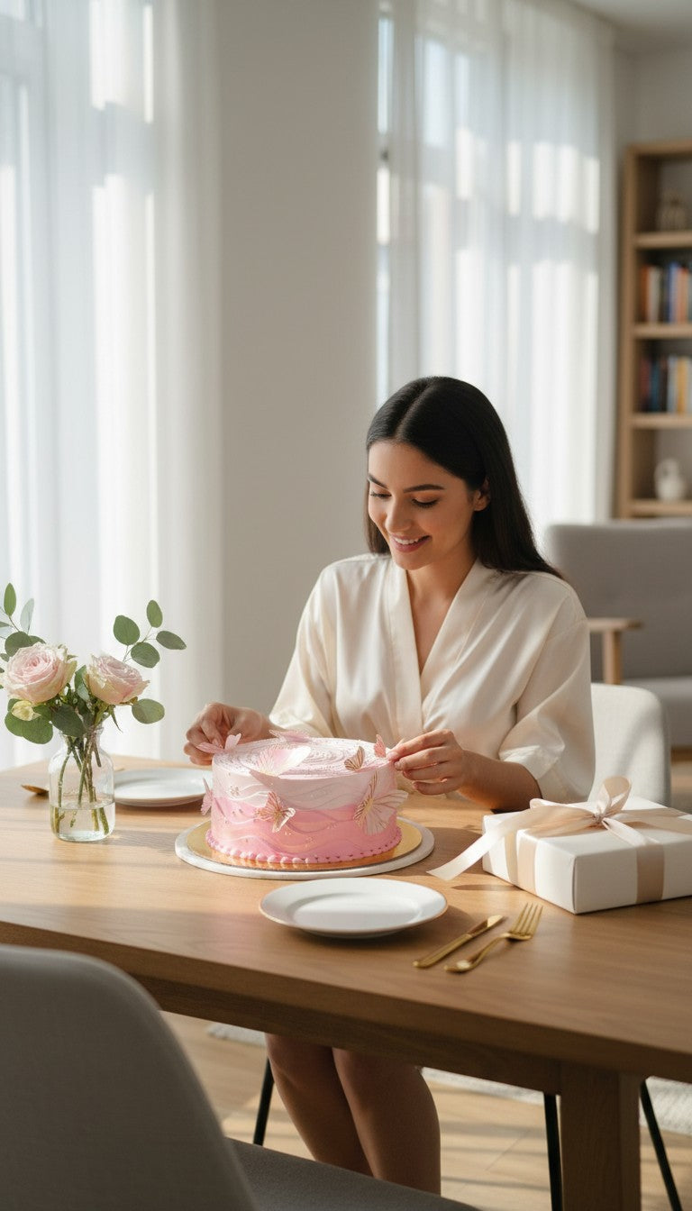Kunafa Butterfly Theme Cake