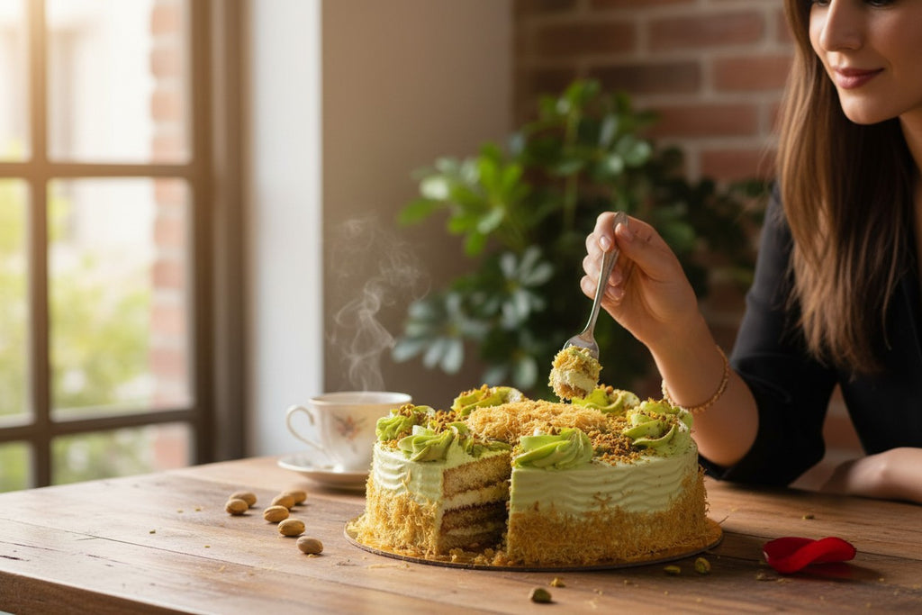 Heavenly Rich Kunafa Cake