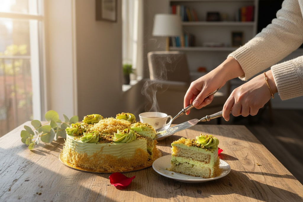 Heavenly Rich Kunafa Cake