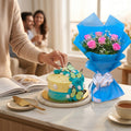 Flutter & Bloom — Pink Roses & Butterfly Theme Cake