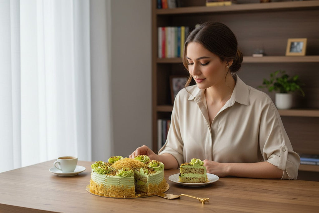 Heavenly Rich Kunafa Cake