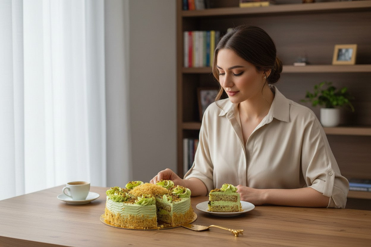 Heavenly Rich Kunafa Cake