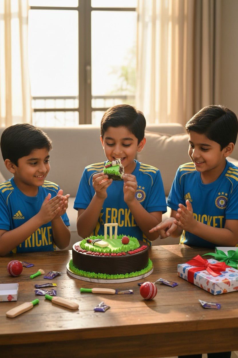 Cricket Theme Cake