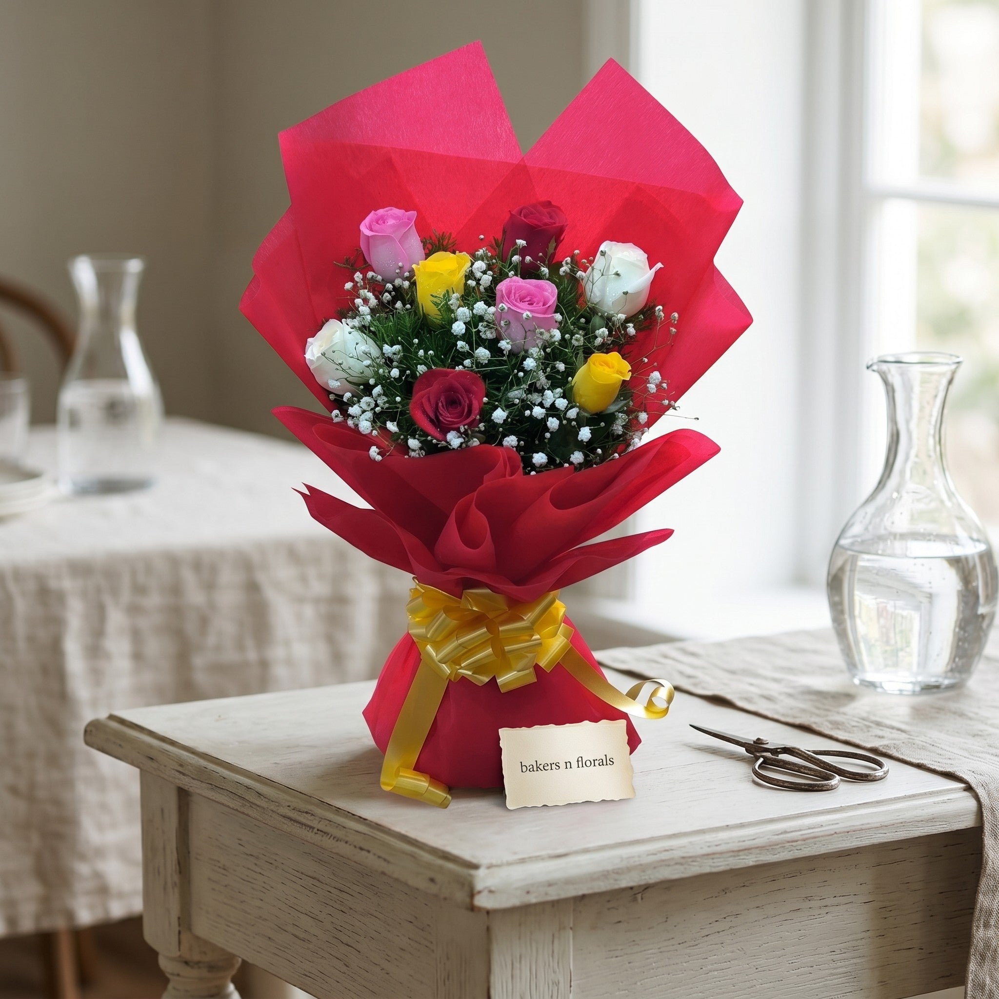Glorious 10 Mixed Roses Bouquet