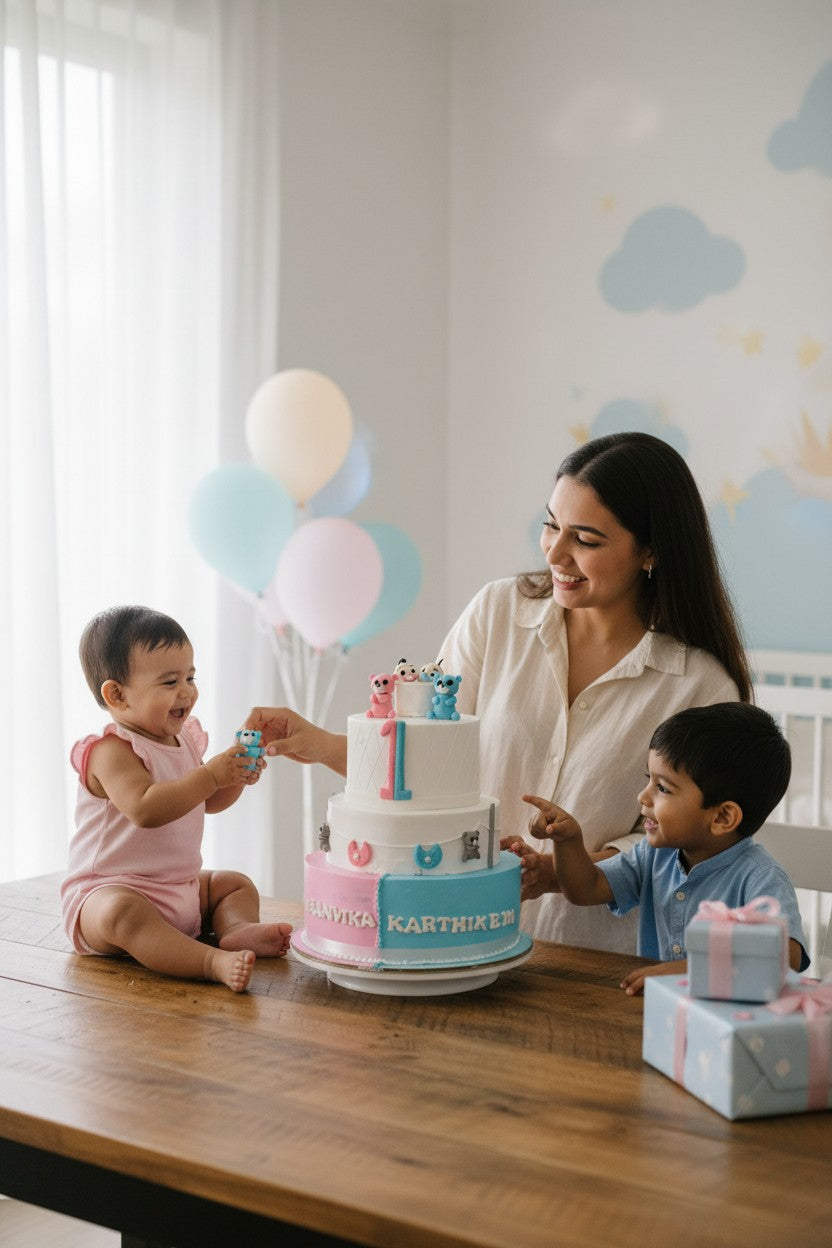 Twins Birthday Cake – Double the Joy, Double the Sweetness 🎂🎂